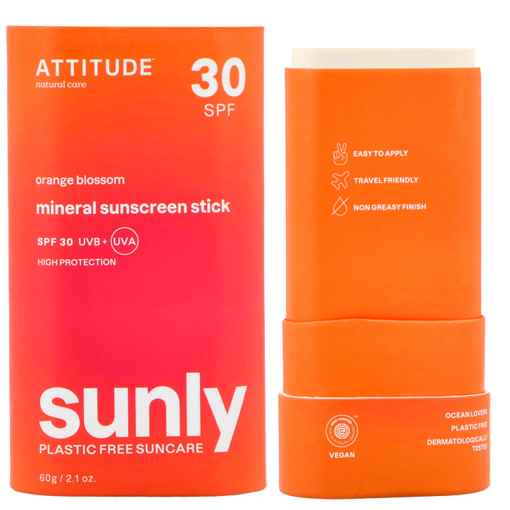 Attitude Sunly Bâton Solaire Minéral SPF30 Orange Blossom - 60g-2