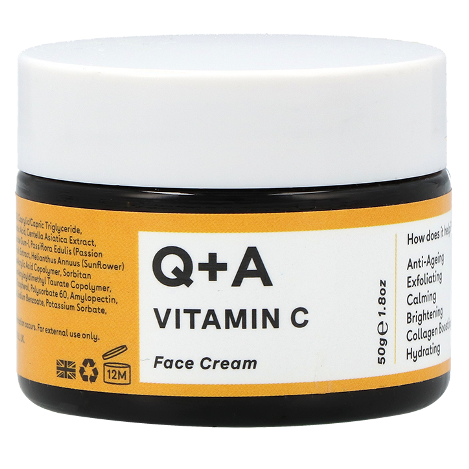 Q+A Vitamine C Gezichtscrème - 50g kopen bij Holland & Barrett