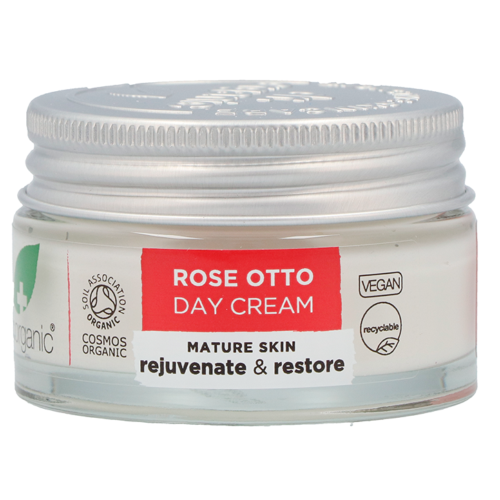 Crème de jour Dr. Organic à l'Huile de de rose Otto 50 ml