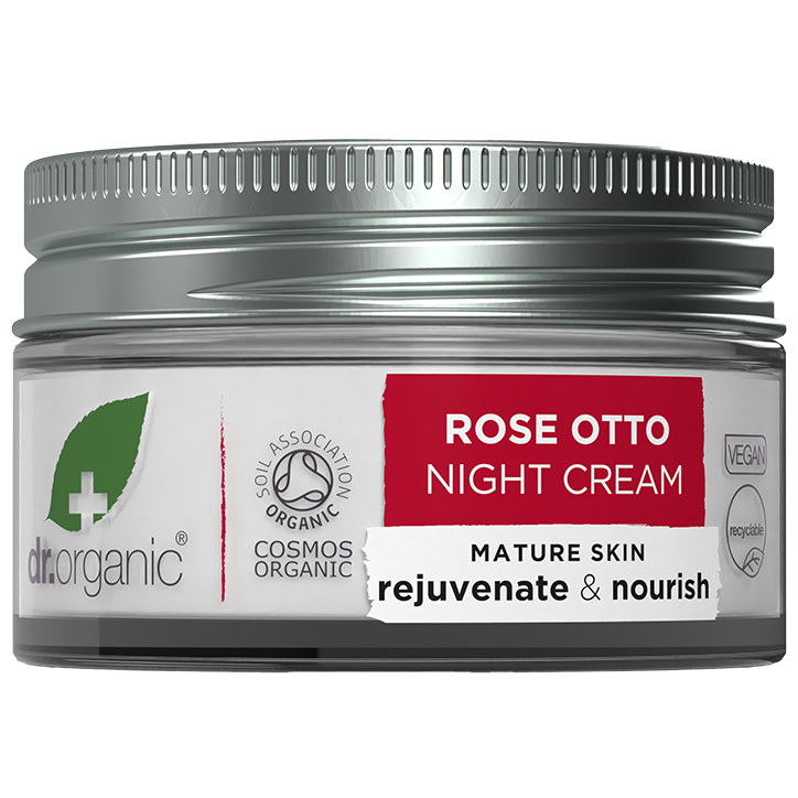 Crème de nuit Dr. Organic à l'Huile de de rose Otto - 50ml-1