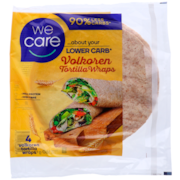 WeCare Lower Carb Volkoren Tortilla Wraps - 4 x 40g
