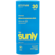 Attitude Sunly Kids Sunscreen Stick Unscented 30 SPF - 60g
