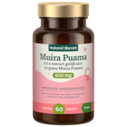 Holland & Barrett Muira Puama 500mg 20:1 Extract Gelijk Aan 10 Gram Muira Puama - 60 capsules