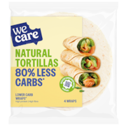 WeCare Lower Carb Tortilla Koolhydraatarme Wraps - 4 x 40g