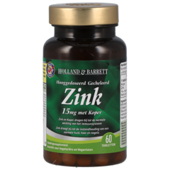 Holland & Barrett Zink Met Koper, 15mg (60 Tabletten)