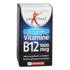 Lucovitaal Vitamine B12 1000mcg Kersensmaak - 30 kauwtabletten