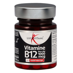 Vitamine B12 1000mcg Kersensmaak - 60 kauwtabletten