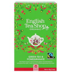 English Tea Shop Thé Vert Grenade & Pétales de Rose Bio - 20 sachets