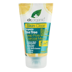 Dr. Organic Skin Clear Tea Tree Deep Pore Charcoal Mask - 100ml