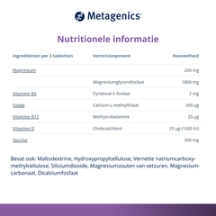 Afbeelding 2 voor MetaRelax - 45 tabletten