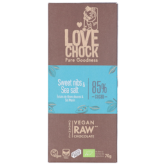 Lovechock Éclats de Fêves Douces et Sel Marin 85% Cacao - 70g