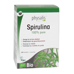 Physalis 100% Puur Spirulina Tabletten Bio (200 Tabletten)