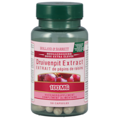 Holland & Barrett Double Strength Extrait de pépins de raisin 100 mg 50 Capsules