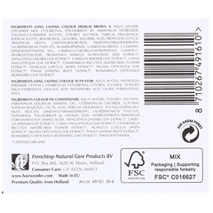 Afbeelding 2 voor Hennaplus Long Lasting Colour 4 Medium Brown - 100ml