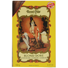 Henné Color Poudre de coloration pour cheveux au henné neutre Blond doré - 100g