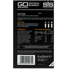 Afbeelding 2 voor SiS GO Isotonic Energy Gel Orange 6 x 60ml