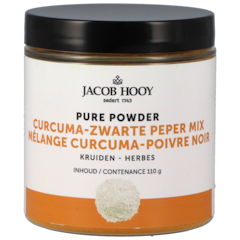 Jacob Hooy Poudre pure mélange curcuma et poivre noir (110 g)