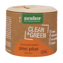 Purasana Clean & Green Zinc Plus Bio (60 Comprimés )