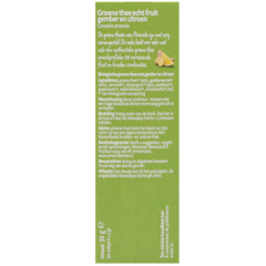 Afbeelding 2 voor Groene Thee Gember Citroen - 20 theezakjes