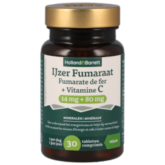 Holland & Barrett Fumarate de Fer 14mg + Vitamine C 80mg - 30 comprimés