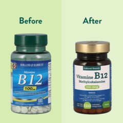 Holland & Barrett Vitamine B12 Méthylcobalamine 100mcg - 120 comprimés