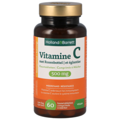 Holland & Barrett Vitamine C Met Rozenbottel 500mg - 60 kauwtabletten