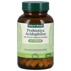 Holland & Barrett Probiotica Acidophilus met Fructo-Oligosacchariden 10mld - 60 Capsules