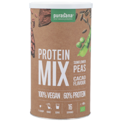 Purasana Poudre de Protéine Mix Tournesol et Pois Vegan Cacao - 400 g