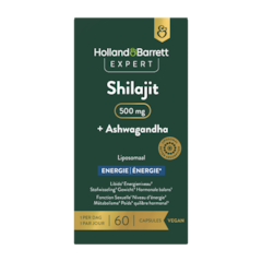 Holland & Barrett Expert Shilajit + Ashwagandha 500mg Liposomaal - 60 capsules