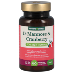 Holland & Barrett D-Mannose & Cranberry 200mg + 300mg - 60 tabletten