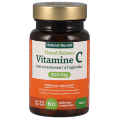 Timed Release Vitamine C 500mg met Rozenbottel - 60 tabletten