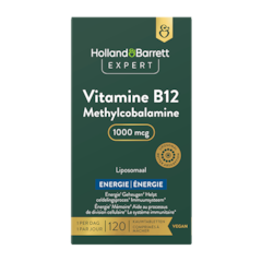 Holland & Barrett Expert Vitamine B12 Methylcobalamine 1000mcg Liposomaal – 120 kauwtabletten