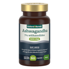 Ashwagandha 7% withanolides 500mg - 60 capsules