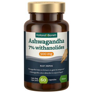 Holland & Barrett Ashwagandha 7% withanolides 500mg - 60 capsules - 60 stuks