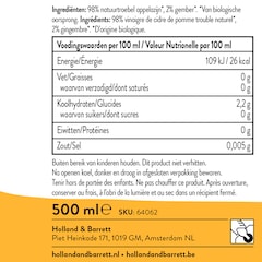 Holland & Barrett Appelazijn Troebel Gember Bio - 500ml