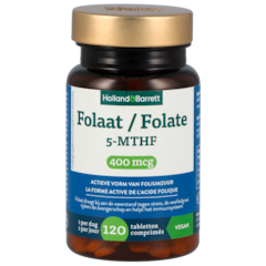 Holland & Barrett Folaat 5-MTHF 400mcg - 120 tabletten