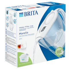 BRITA Carafe Filtrante 'Marella' Blanche + 1 filtre MAXTRA PRO - 2.4l
