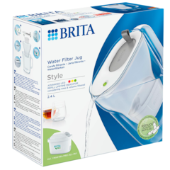 BRITA Carafe Filtrante 'Style' Grise + 1 filtre MAXTRA PRO - 2.4l