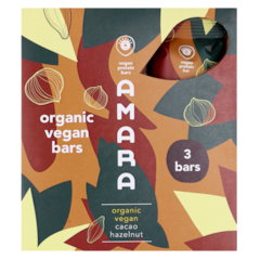 Amara Barres Protéinées Vegan Cacao Noisette - 3 x 40g