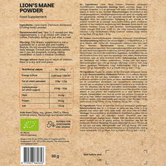 Afbeelding 3 voor Lions Mane Organic Powder - 60g