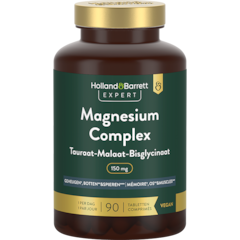 Holland & Barrett Expert Magnesium Complex Tauraat-Malaat-Bisglycinaat 150mg - 90 tabletten