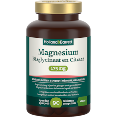 Magnesium Bisglycinaat En Citraat 175mg - 90 tabletten