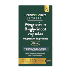 Holland & Barrett Expert Magnesium Bisglycinaat Capsules 120mg - 120 capsules
