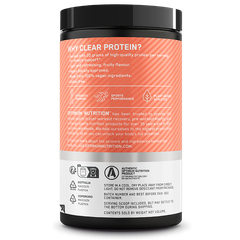 Afbeelding 3 voor Clear Protein 100% Plant Protein Isolate Peach - 280g