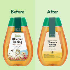Afbeelding 3 voor Biologische Bloemenhoning Fles - 350g
