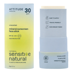 Attitude Sunly Sensitive Sunscreen Face Stick Unscented 30 SPF - 20g