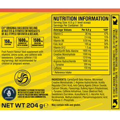 Afbeelding 2 voor C4 Original Pre-Workout Fruit Punch - 204g