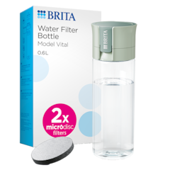 Waterfilterfles Vital 600ml Lichtgroen - inclusief 2 filters