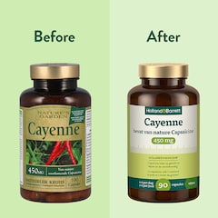 Cayenne Bevat Van Nature Capsaïcine 450mg - 90 capsules