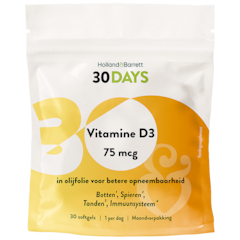 Image 1 for 30DAYS Vitamine D3 75mcg - 30 softgels